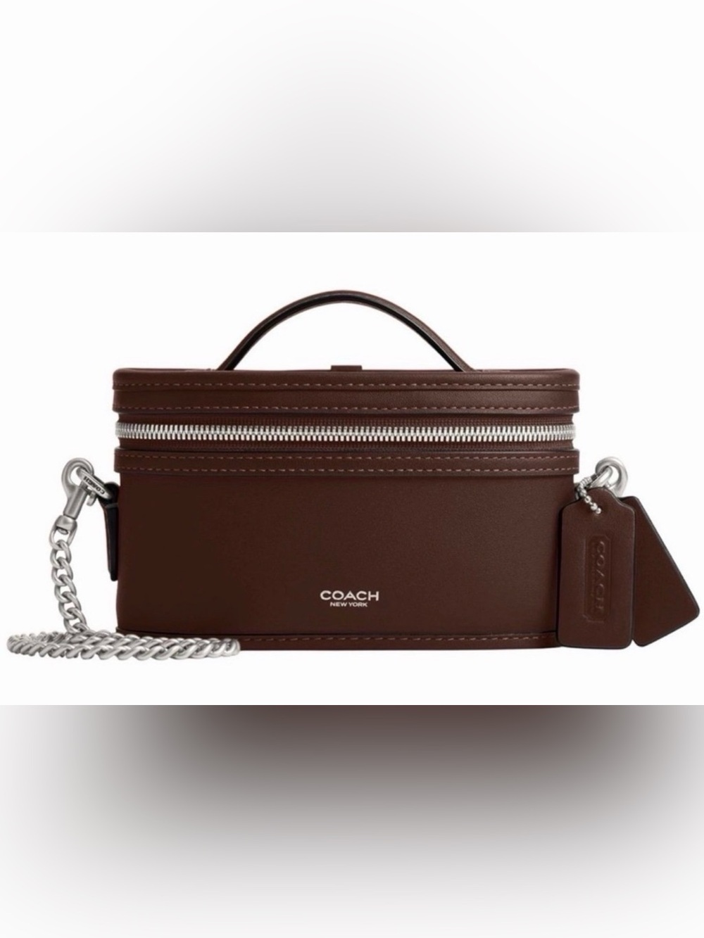 🤎Coach  Maple Trail Bag 15 in Glove tanned Leather‎ with Silver Crossbody